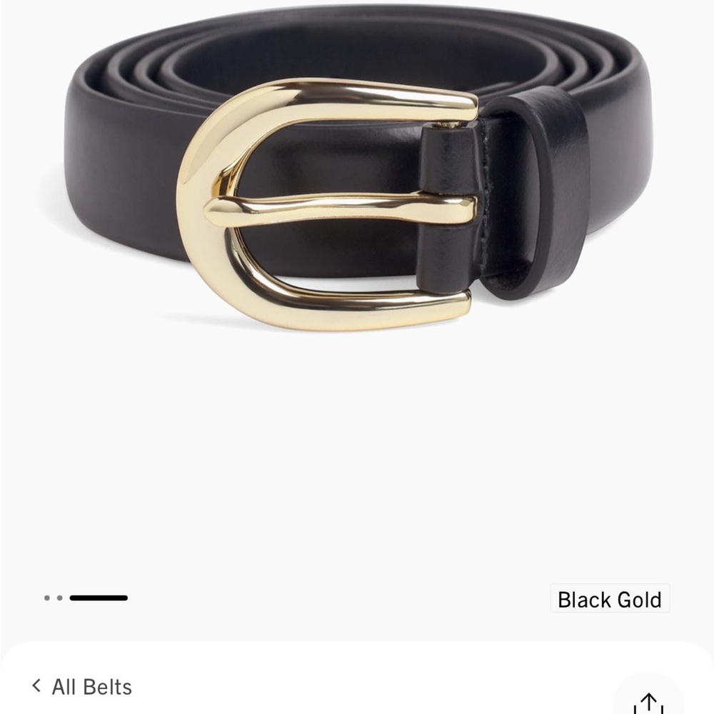 Favorite Daughter Black and Gold Belt NWT